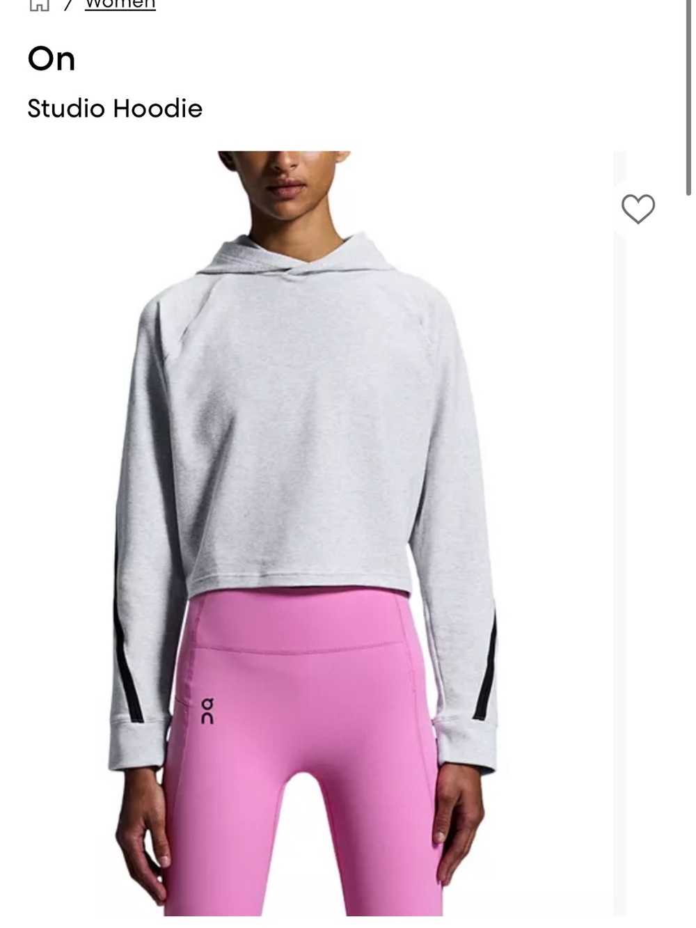 On Women’s Studio Hoodie in Crater